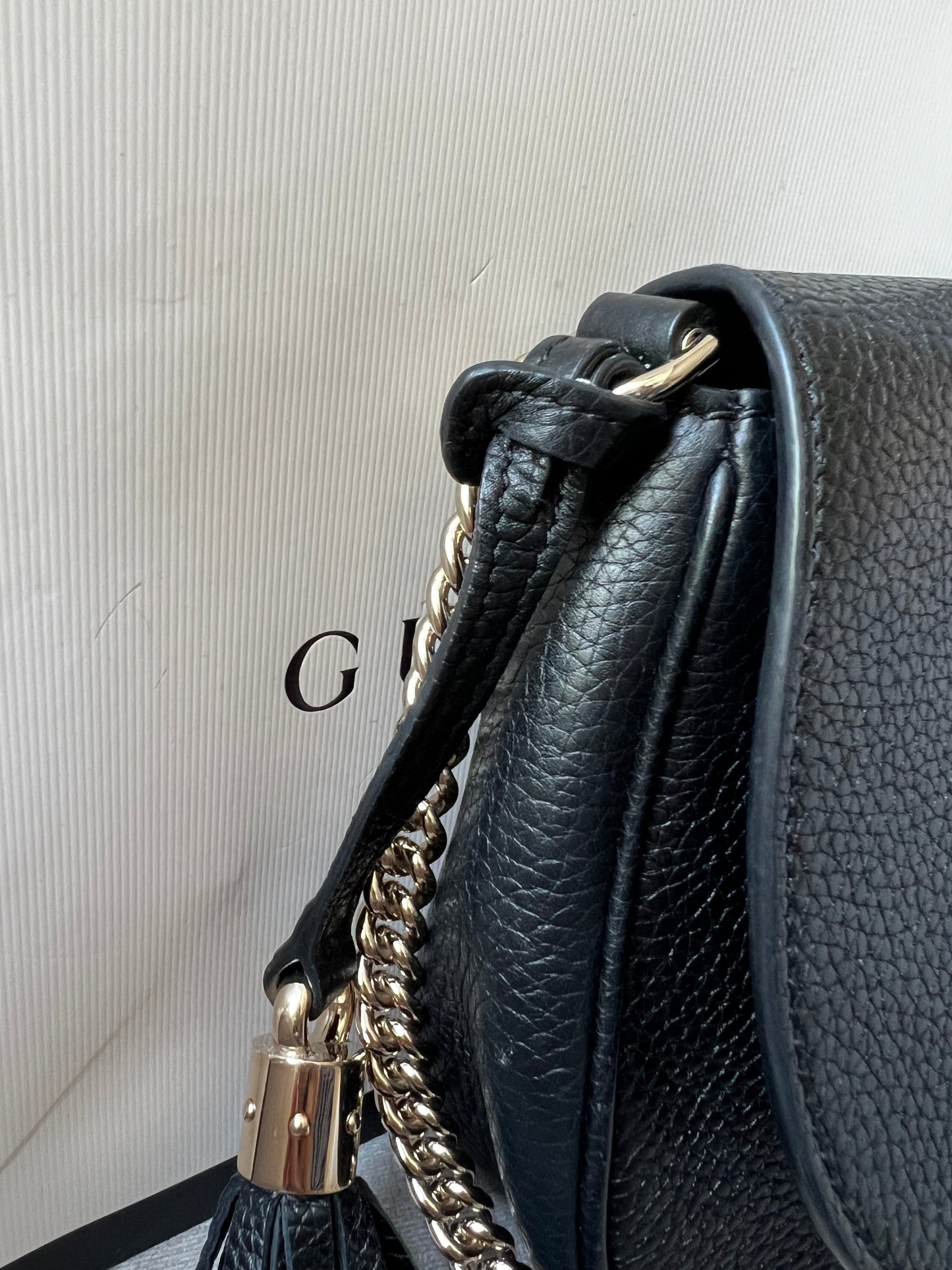 Gucci Black Soho Disco Crossbody Flap Bag