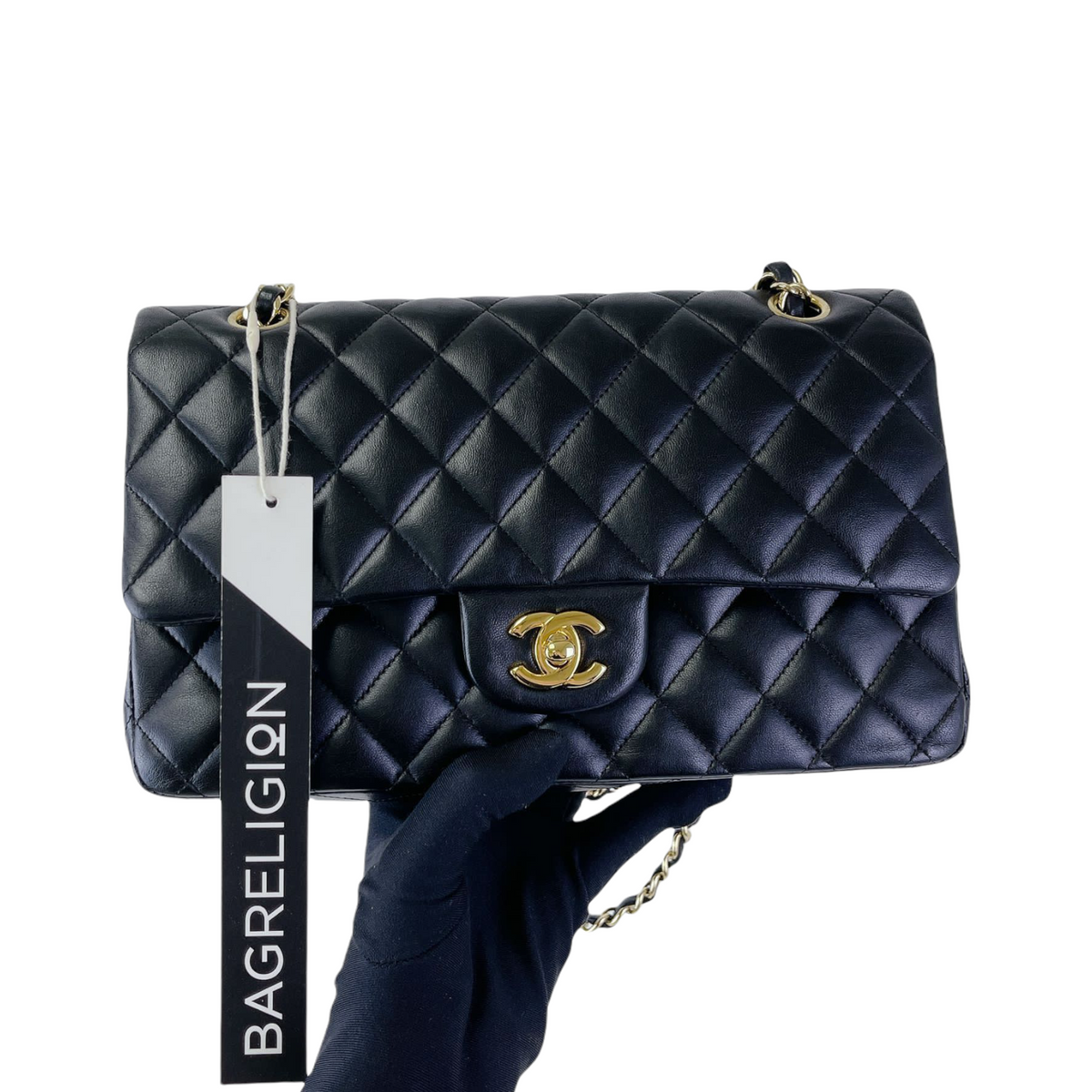 Classic Flap Medium Lambskin Black GHW