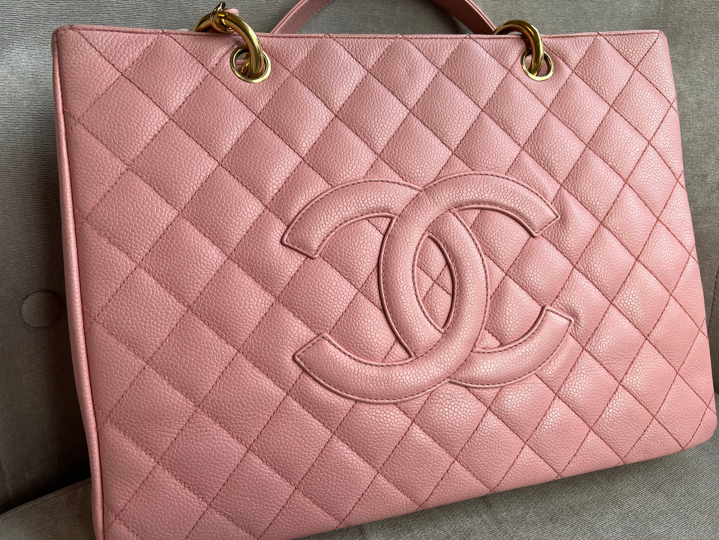 Chanel Pink Caviar Grand Shopper Tote