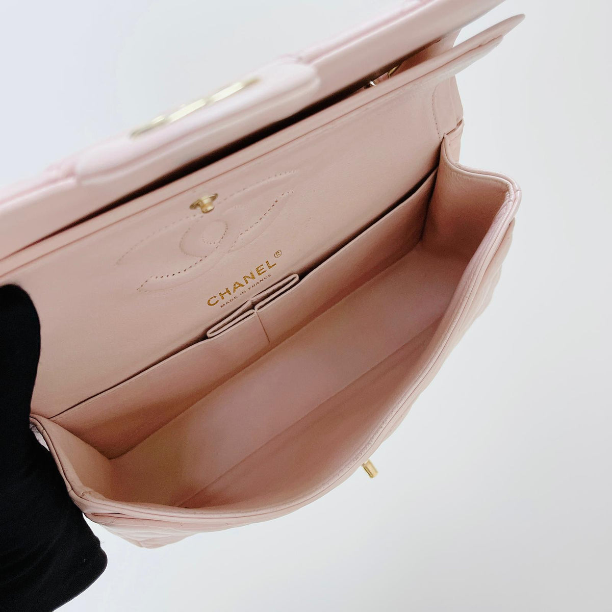 Classic Double Flap Medium Pink lambskin GHW