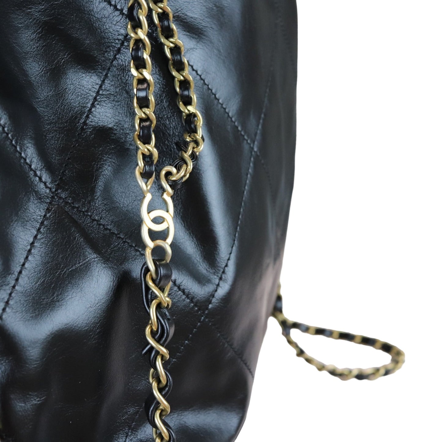 Black Quilted 22 Backpack GHW