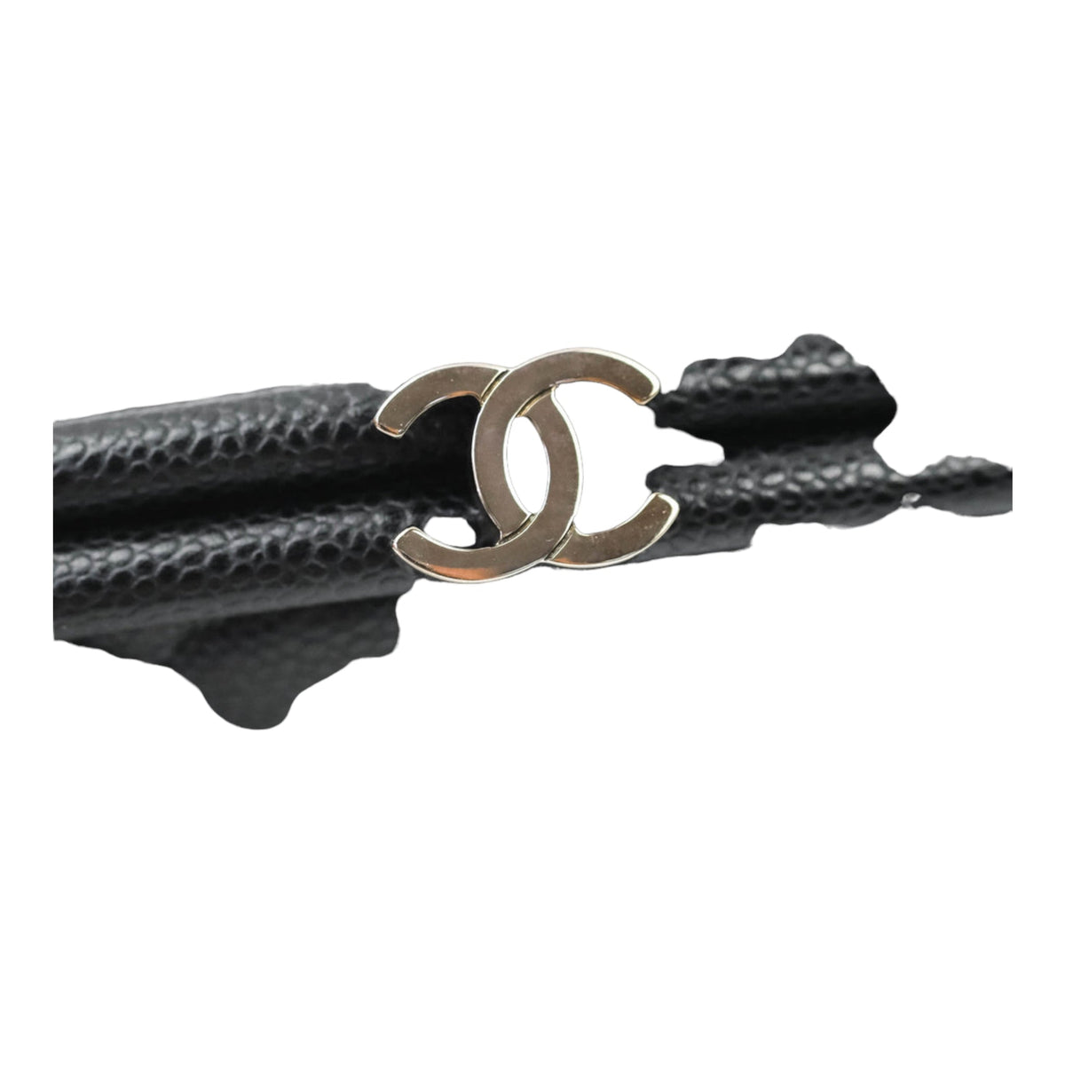 Chanel Quilted Timeless Kisslock Clutch Black Caviar Silver Hardware
