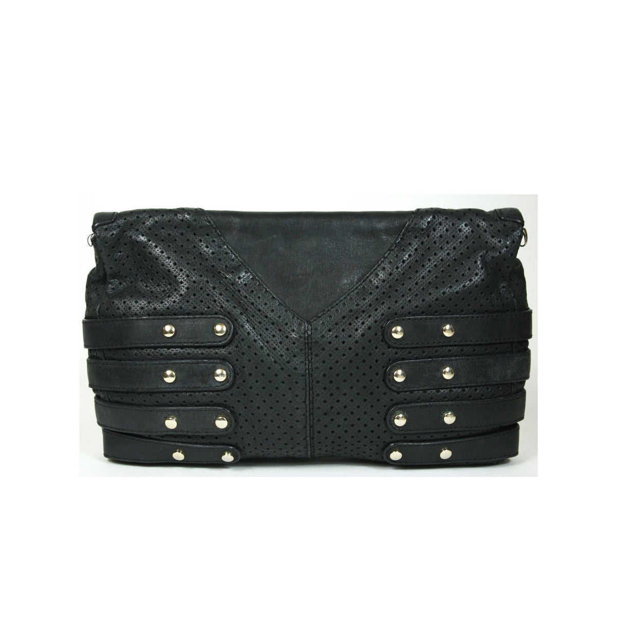 Jimmy Choo "Brix" Gunmetal Chain Clutch