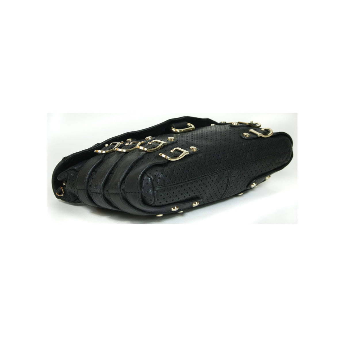 Jimmy Choo "Brix" Gunmetal Chain Clutch