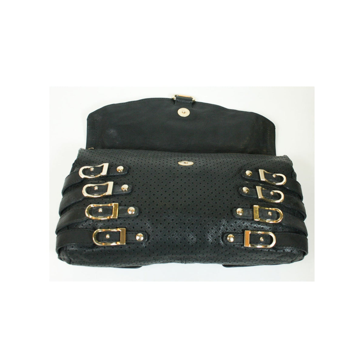Jimmy Choo "Brix" Gunmetal Chain Clutch