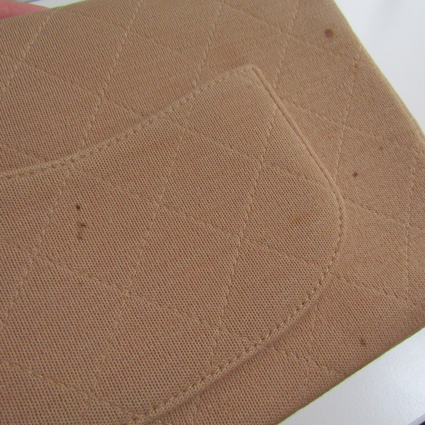 CHANEL Timeless/Classique Shoulder Bag in Beige Fabric