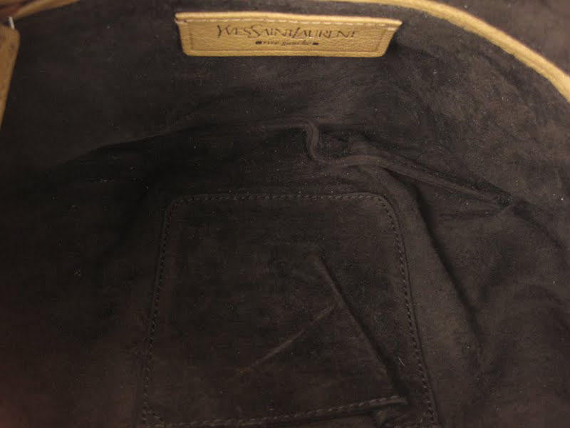 YSL Tan Nadja Flower Hobo