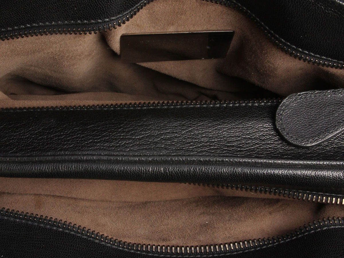 Bottega Veneta Black Snake and Green Leather Bag