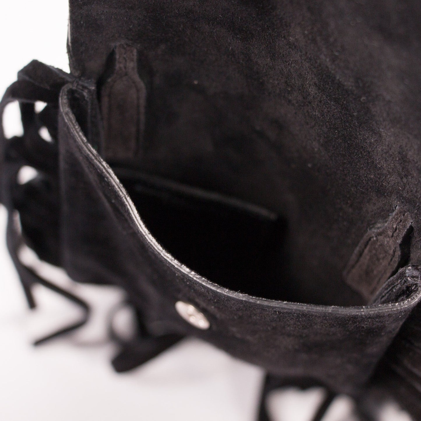 Saint Laurent Suede Fringe Pouch