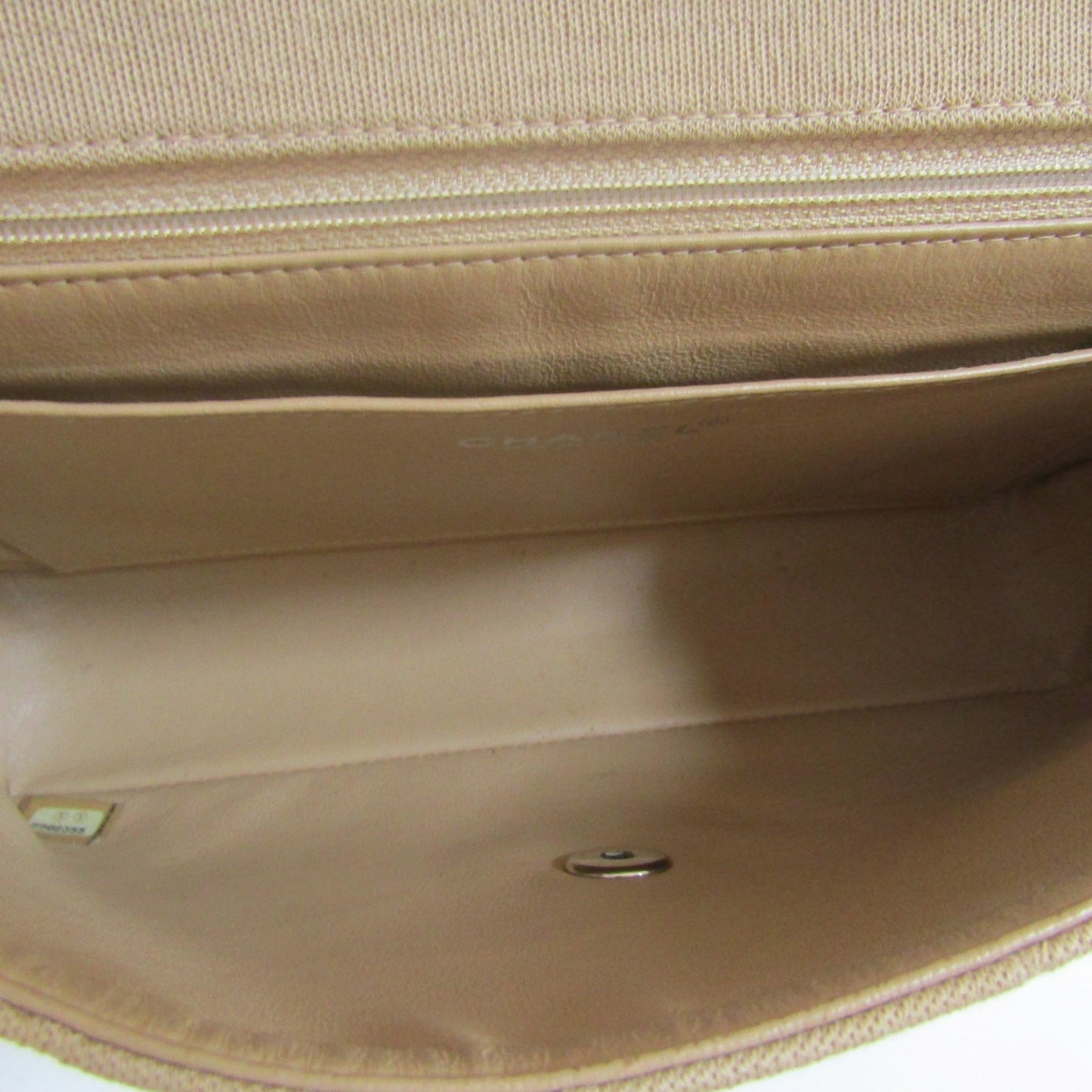 CHANEL Timeless/Classique Shoulder Bag in Beige Fabric