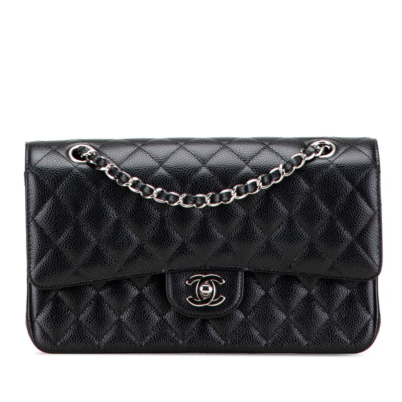 Chanel Matelasse25 Double Flap Caviar Shoulder Bag