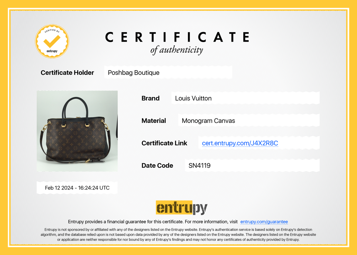 LOUIS VUITTON Pallas MM Monogram Canvas Bag