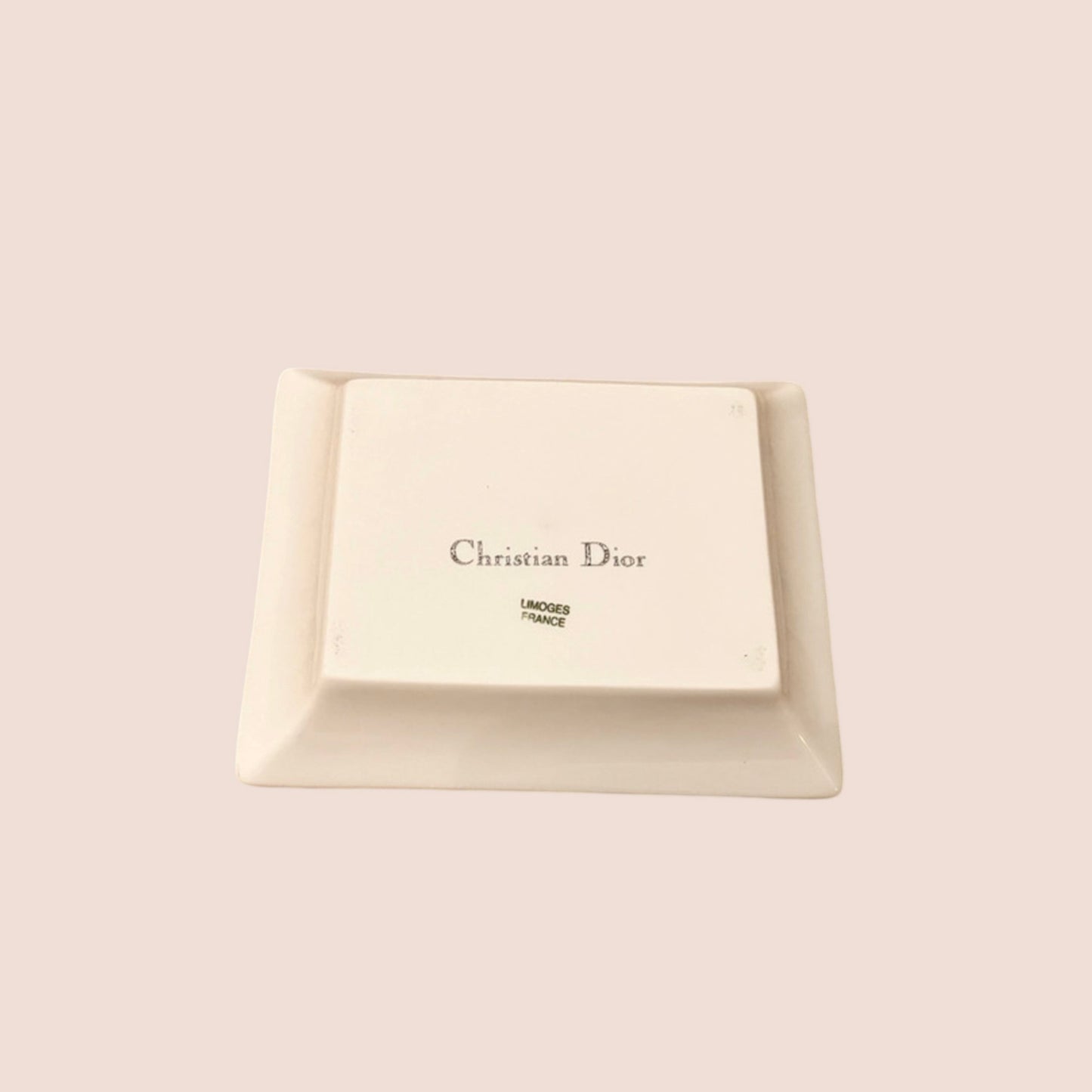 CHRISTIAN DIOR 1990s DIOR LOGO PORCELAIN JEWELRY TRAY