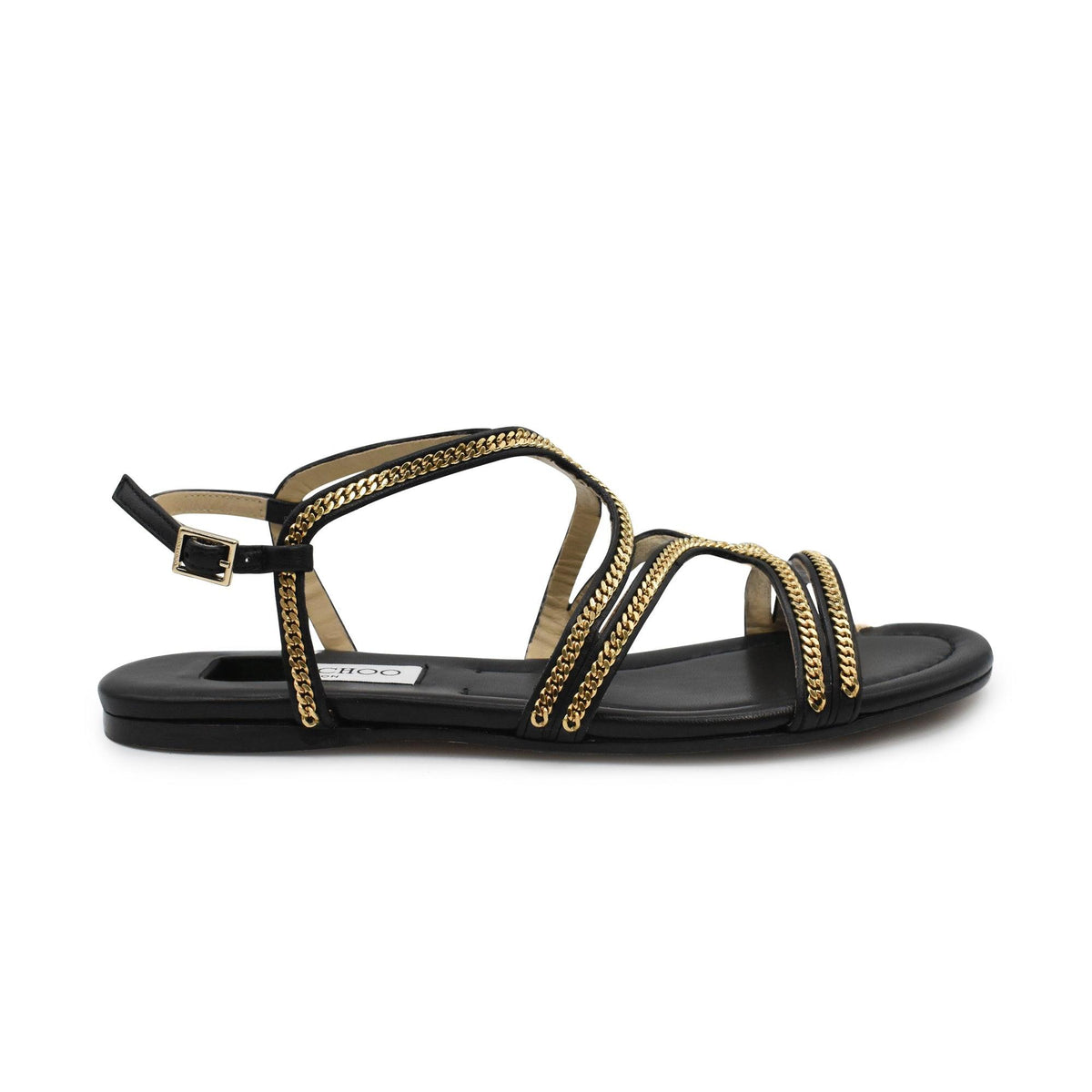 Jimmy Choo 'Nickel Flat' Sandals - Women's 37