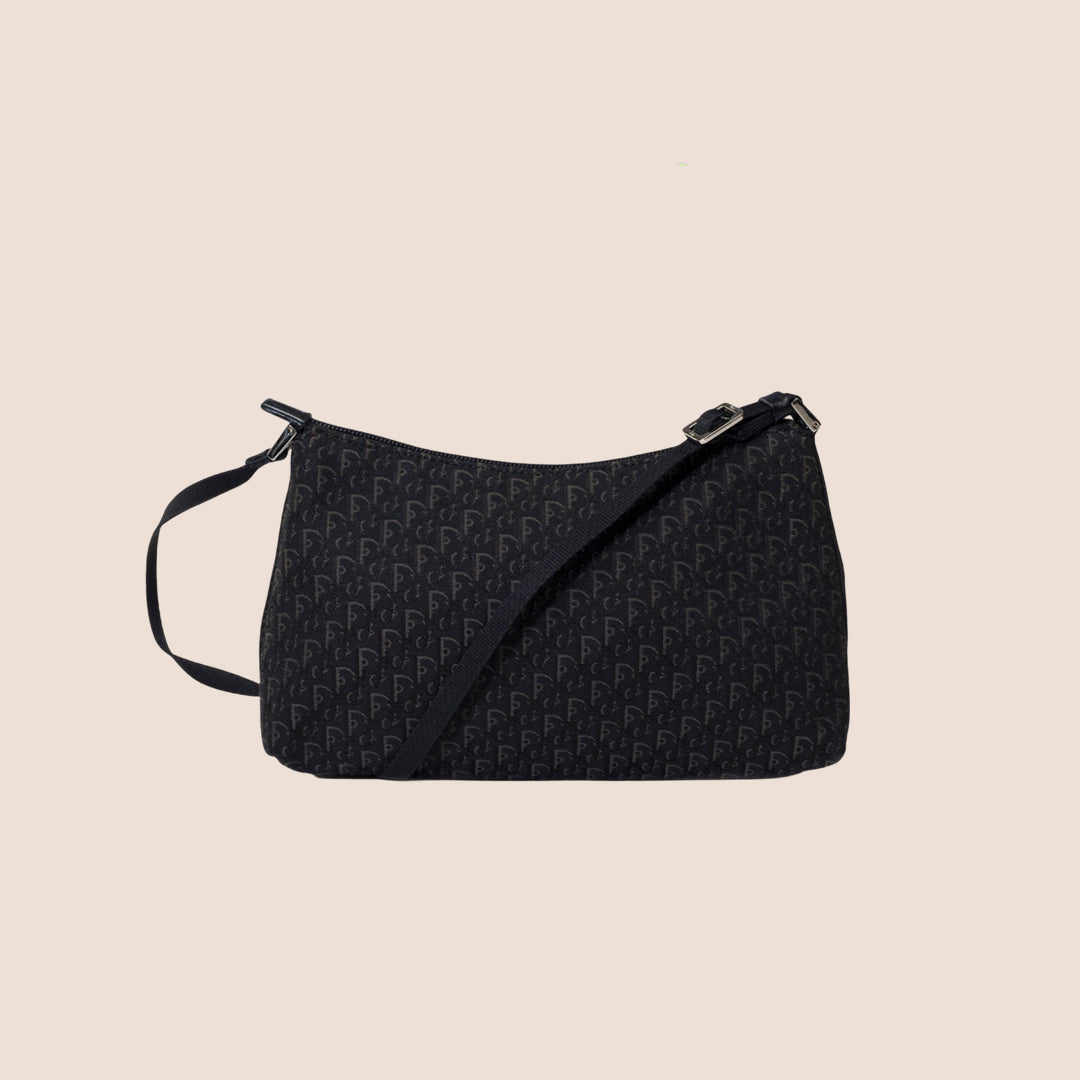 CHRISTIAN DIOR BLACK TROTTER MINI SHOULDER BAG