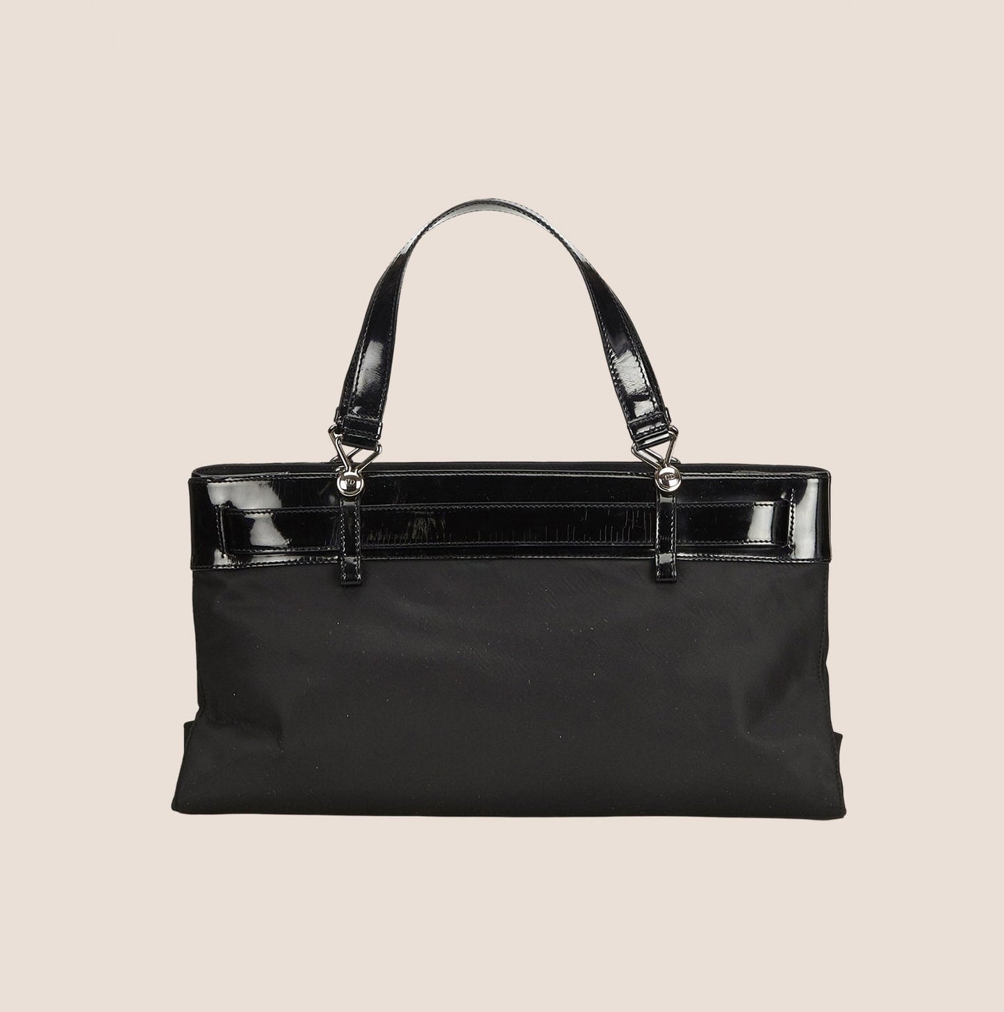 CHRISTIAN DIOR BLACK NYLON BELTED EVERYDAY BAG