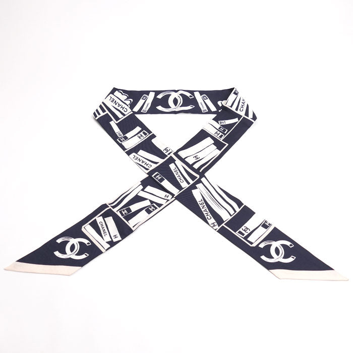 Chanel Coco Mark Camellia Silk Scarf