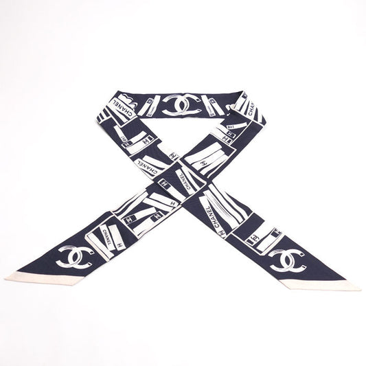 Chanel Coco Mark Camellia Silk Scarf