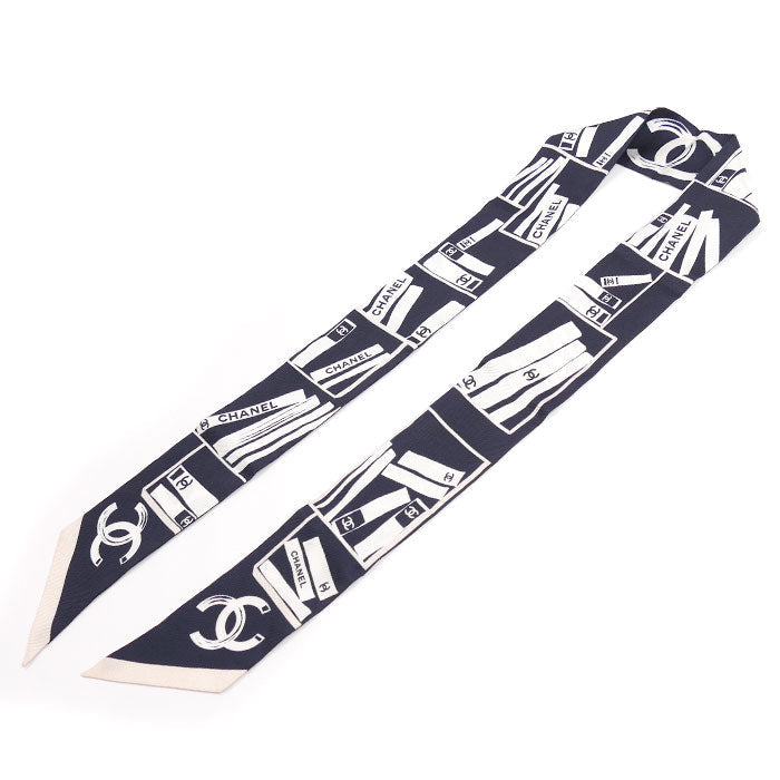 Chanel Coco Mark Camellia Silk Scarf