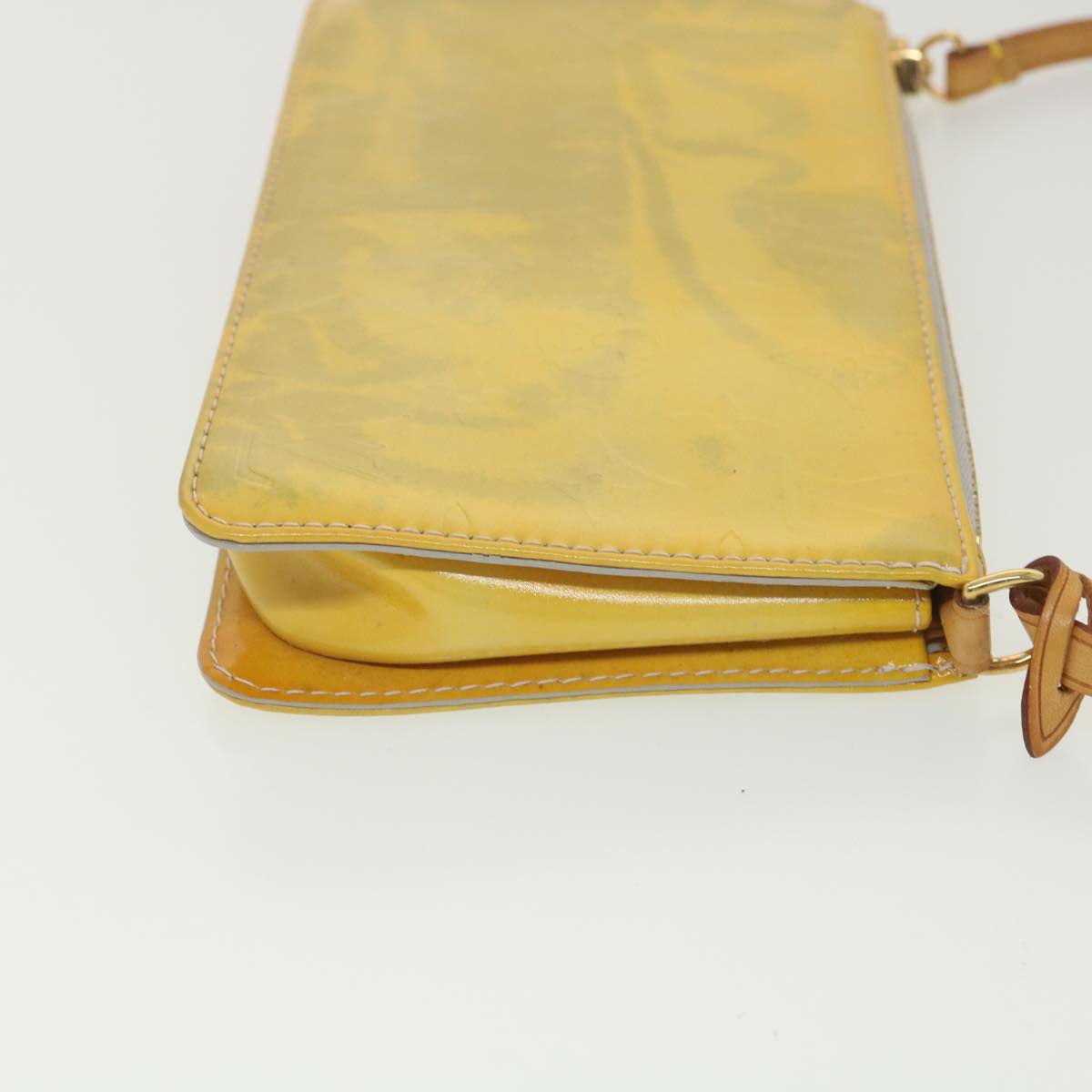 LOUIS VUITTON Monogram Vernis Lexington Accessory Pouch Beige M91010 Auth ki2784