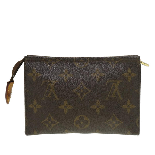 LOUIS VUITTON Monogram Poche Toilette 15 Pouch M47546 LV Auth ki2813