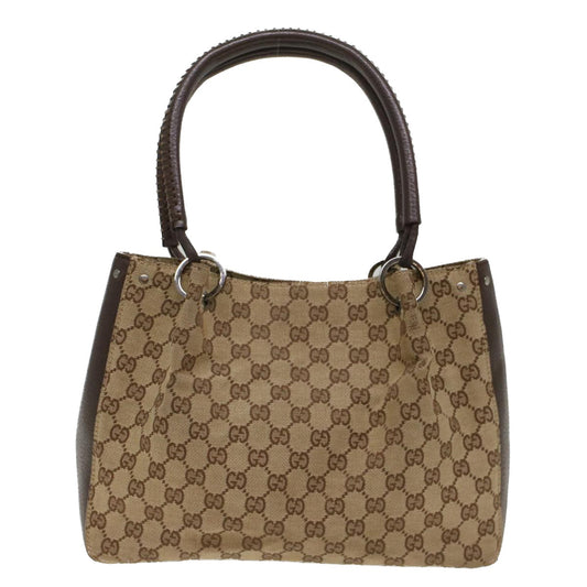 Gucci GG Canvas Hand Bag Beige 115007  ki3212