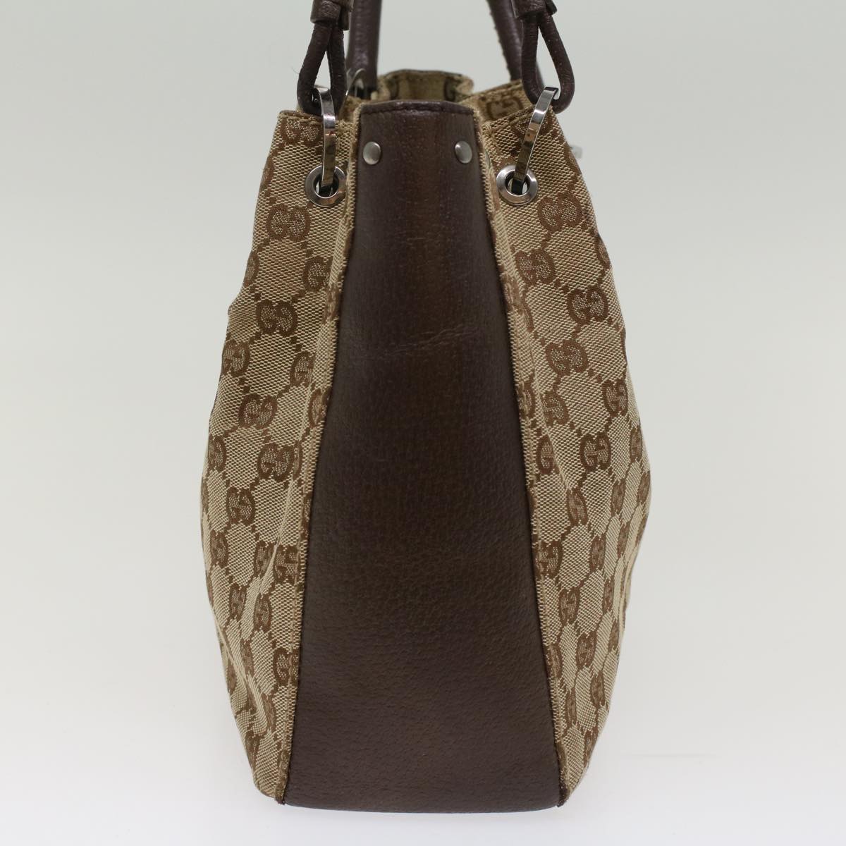 Gucci GG Canvas Hand Bag Beige 115007  ki3212