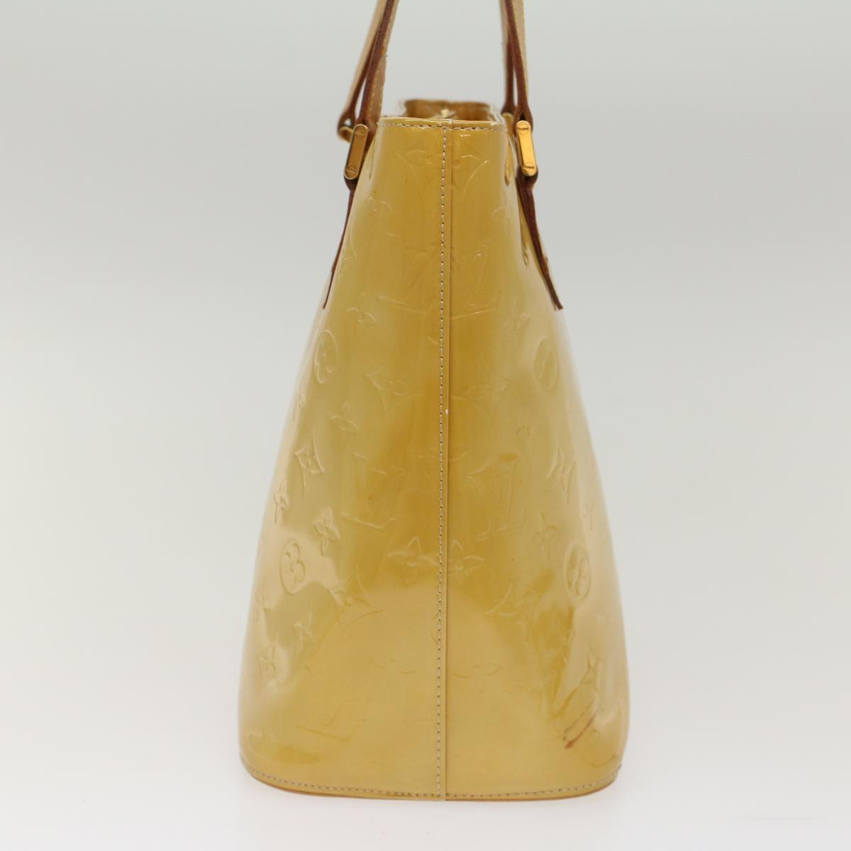 LOUIS VUITTON Monogram Vernis Houston Hand Bag Beige M91004 LV  ki3220