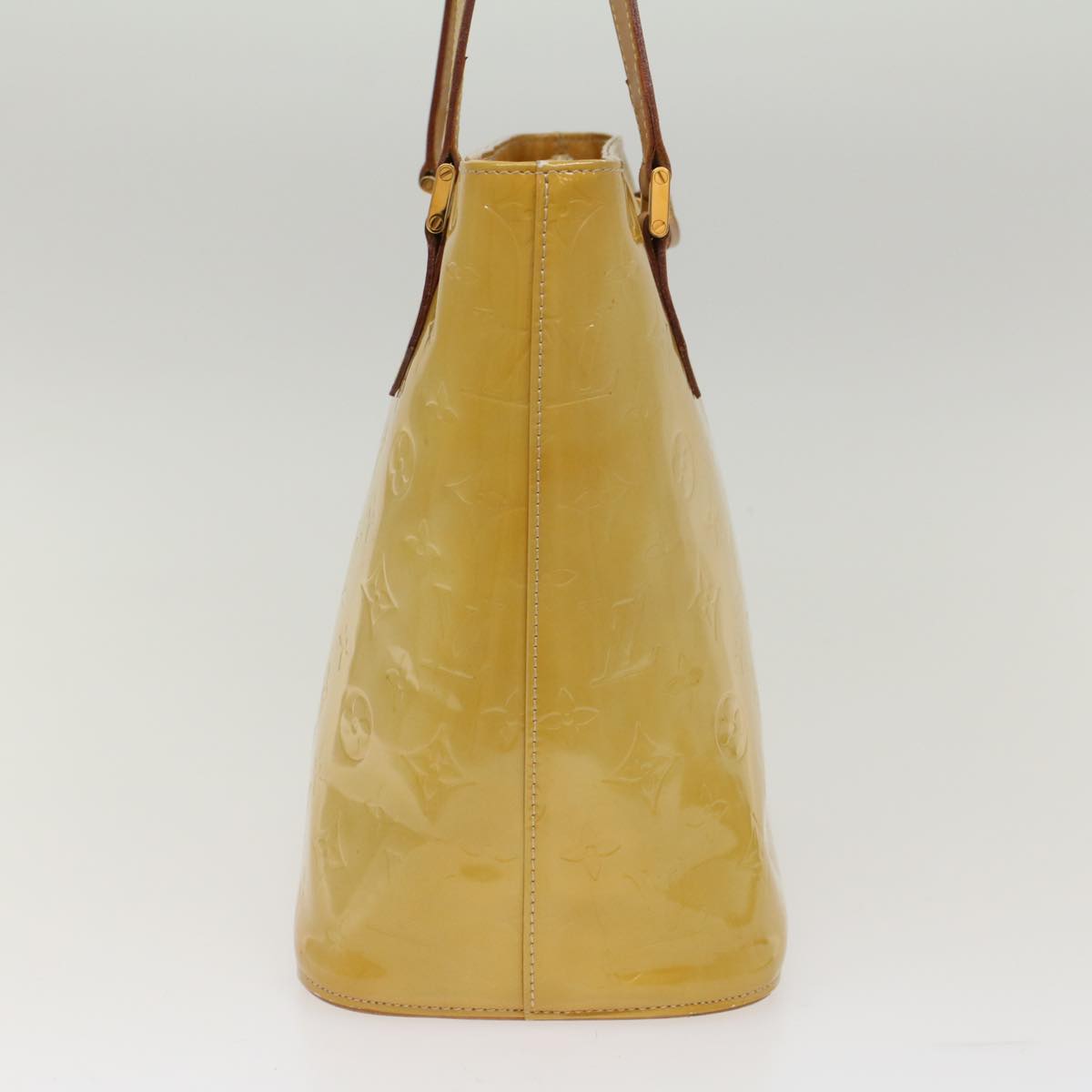 LOUIS VUITTON Monogram Vernis Houston Hand Bag Beige M91004 LV  ki3220