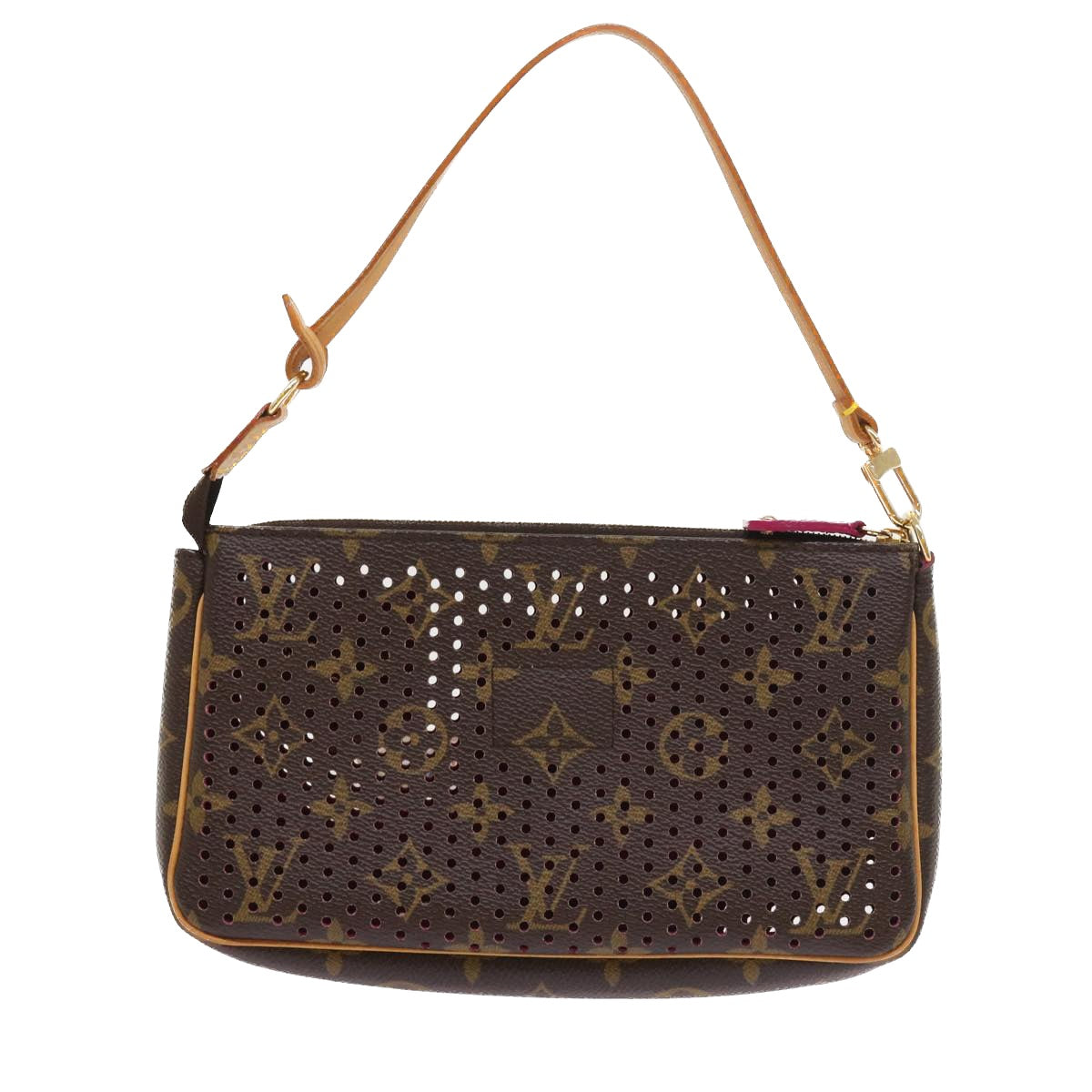 LOUIS VUITTON Monogram Perfo Pochette Accessoires Fuchsia M95183 LV Auth ki3546