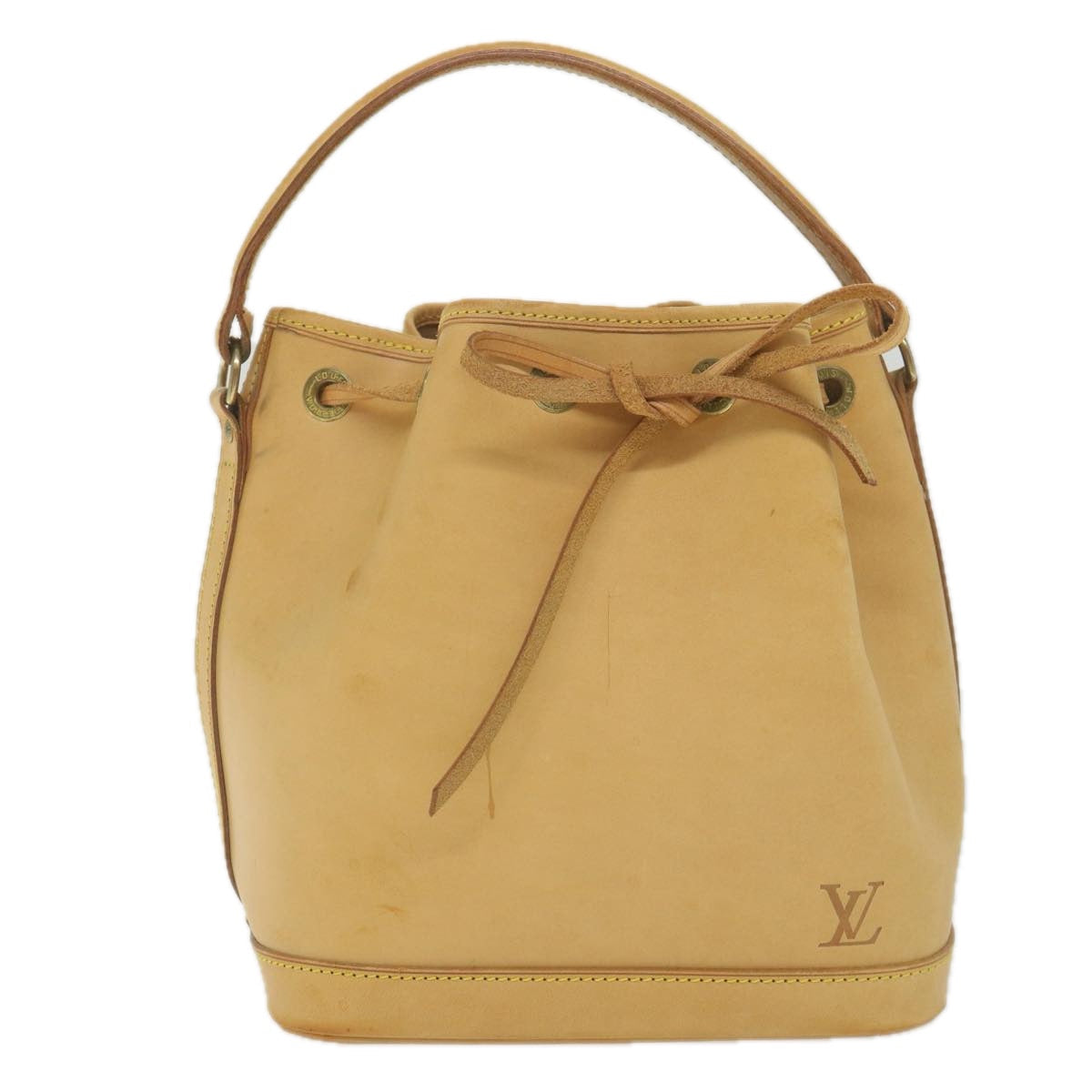 LOUIS VUITTON Nomad Mini Noe Hand Bag Leather Beige M43528 LV Auth ki3759
