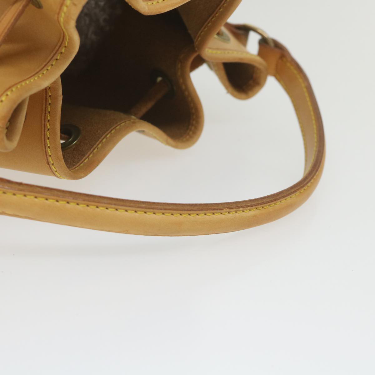 LOUIS VUITTON Nomad Mini Noe Hand Bag Leather Beige M43528 LV Auth ki3759