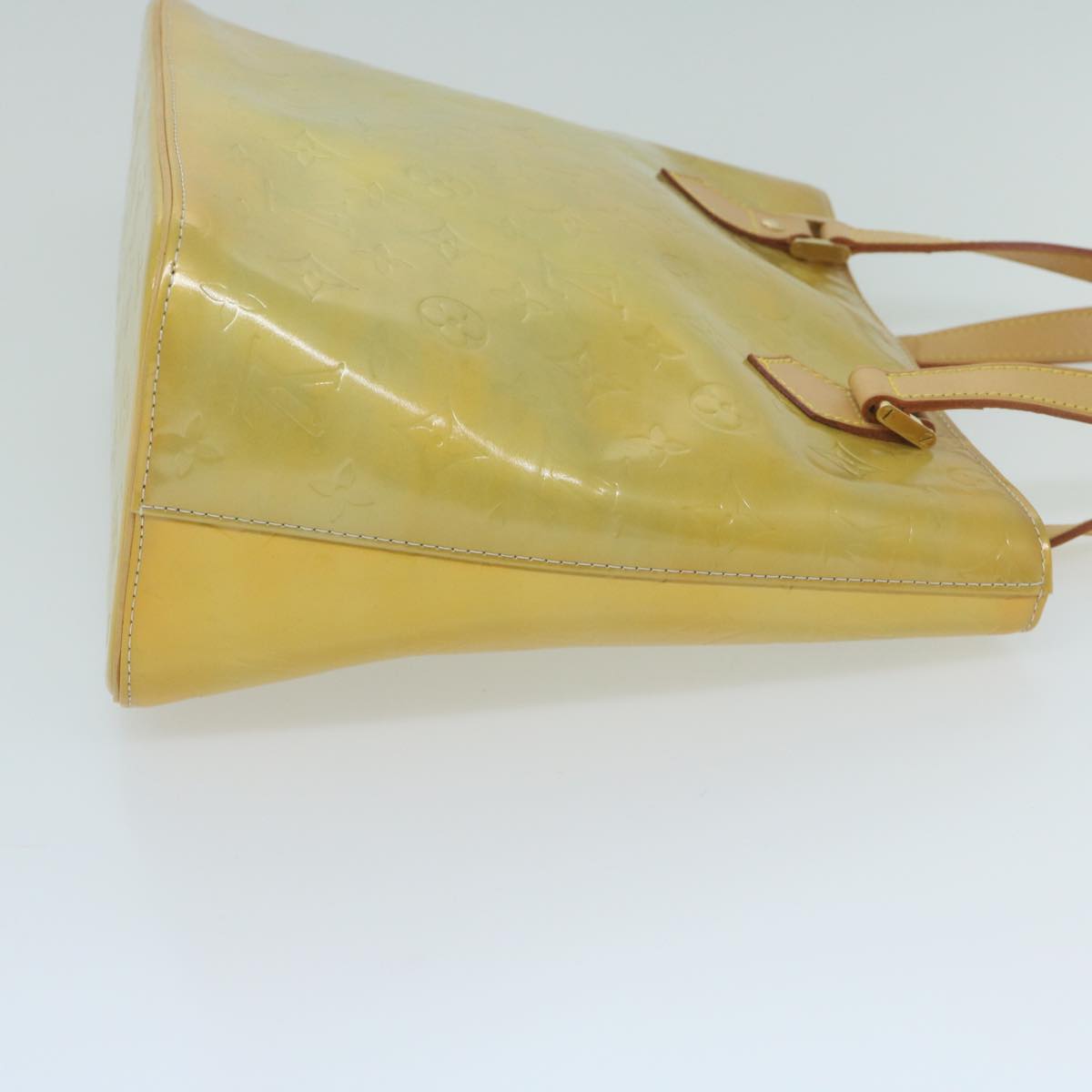 LOUIS VUITTON Monogram Vernis Houston Hand Bag Gris M91053 LV Auth ki3886