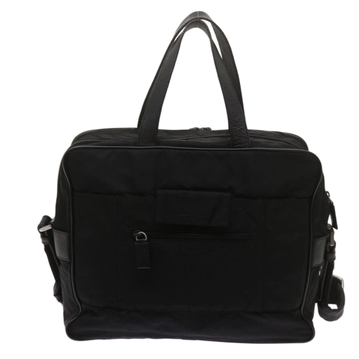 PRADA Briefcase Nylon 2way Black Auth ki4282