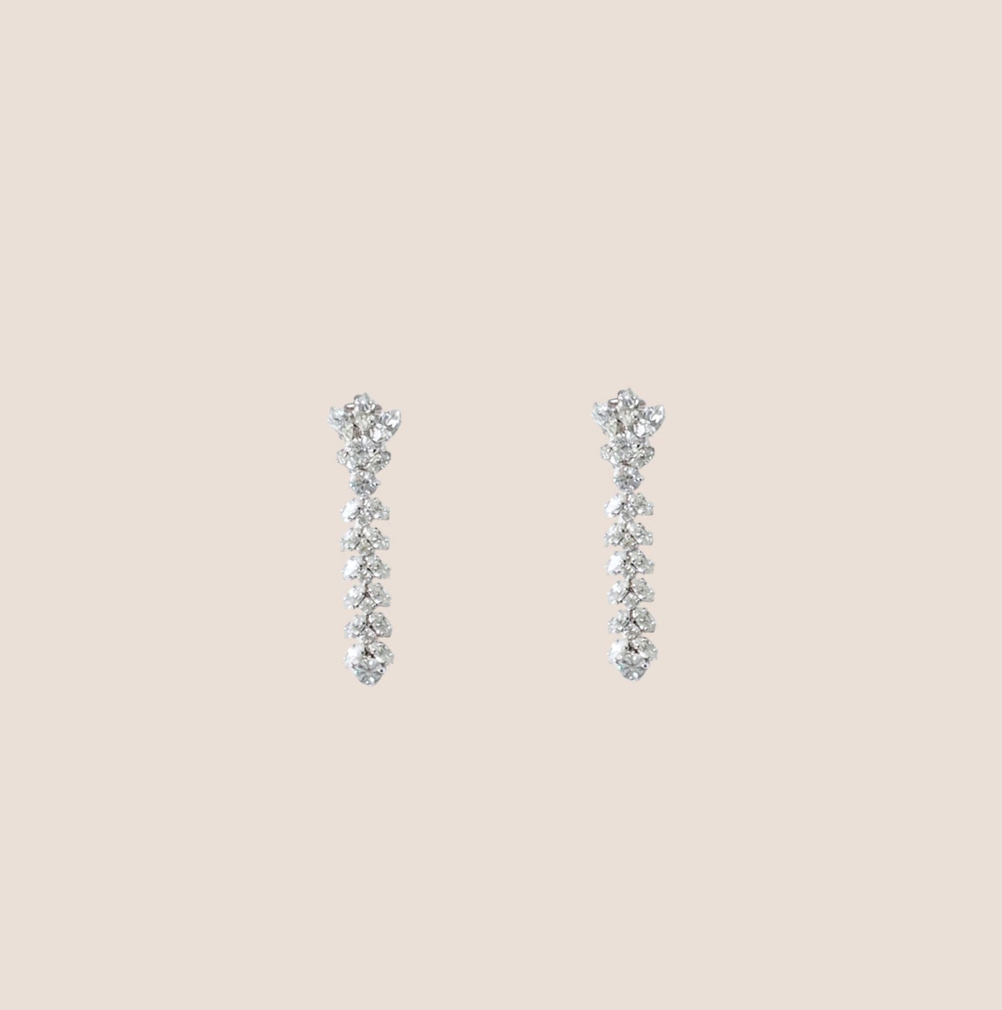 CHRISTIAN DIOR 1980s CRYSTAL DANGLING EARRINGS