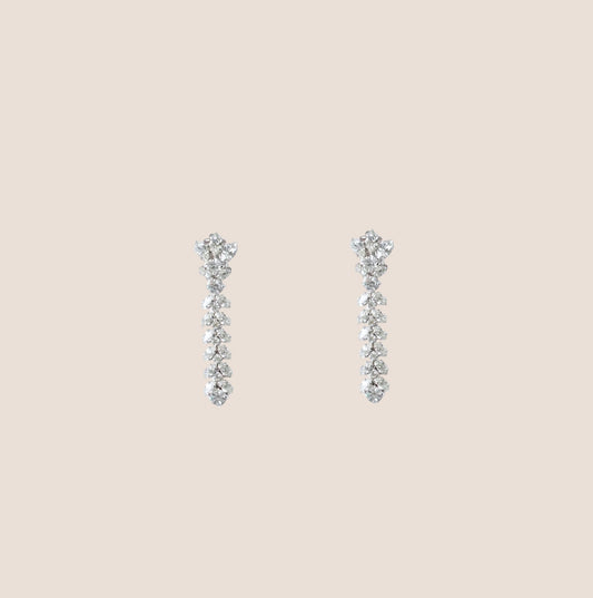 CHRISTIAN DIOR 1980s CRYSTAL DANGLING EARRINGS