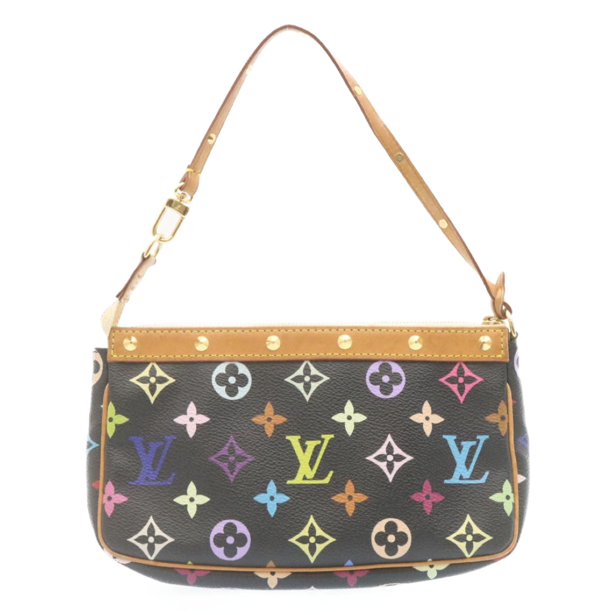 LOUIS VUITTON Monogram Multicolor Pochette Accessoires Pouch Black M92648 knn068