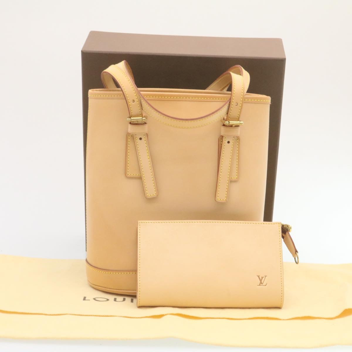 LOUIS VUITTON Nomad Bucket PM Shoulder Bag Beige M85001 LV  knn075