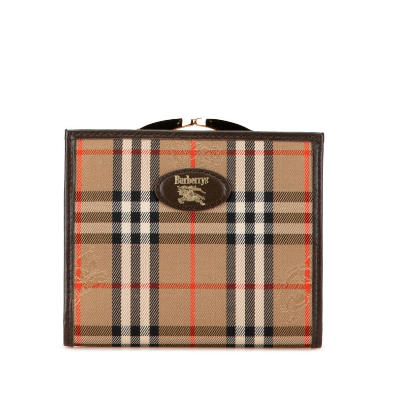 Burberry Nova Check Shadow Horse Canvas Leather Wallet
