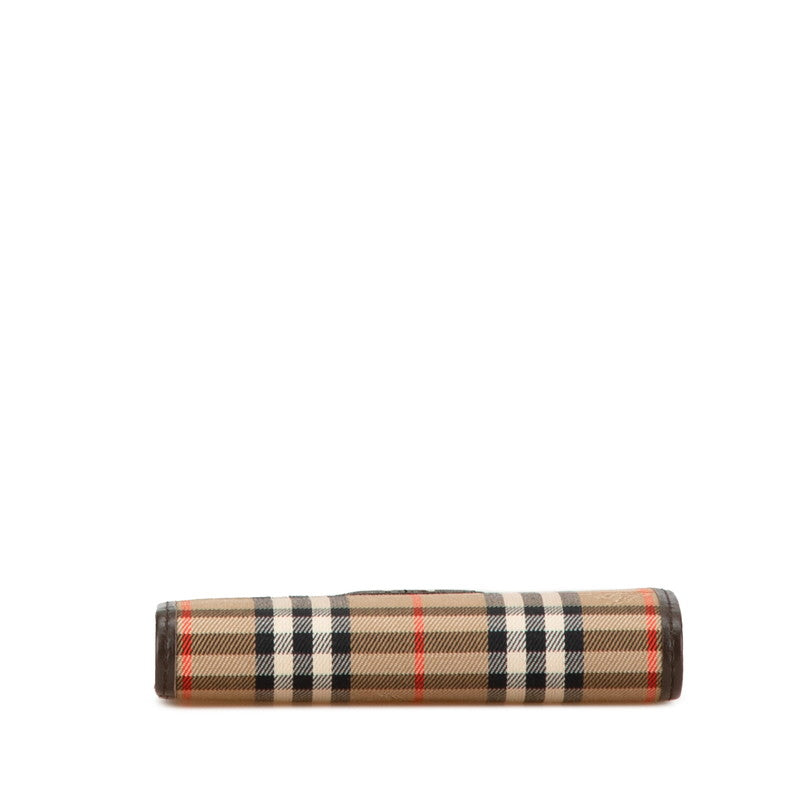 Burberry Nova Check Shadow Horse Canvas Leather Wallet