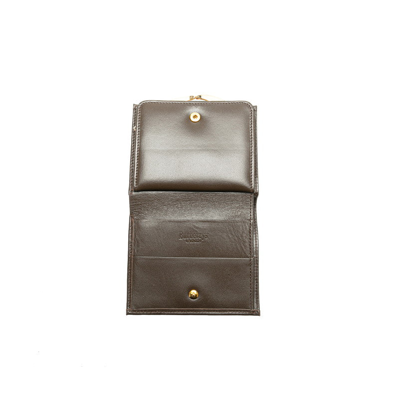 Burberry Nova Check Shadow Horse Canvas Leather Wallet