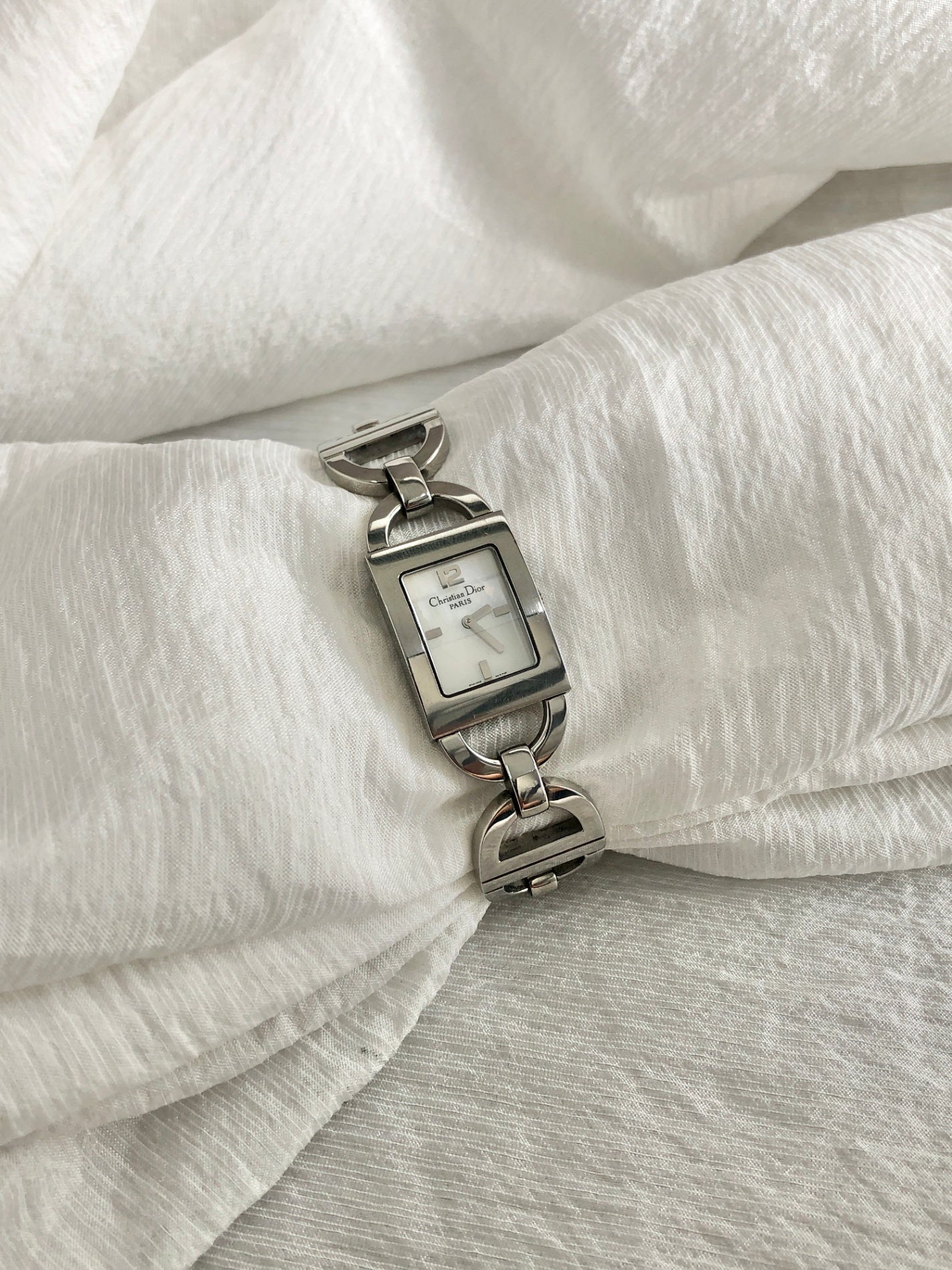 Christian Dior Quartz Watch Silver Vintage cua7kz