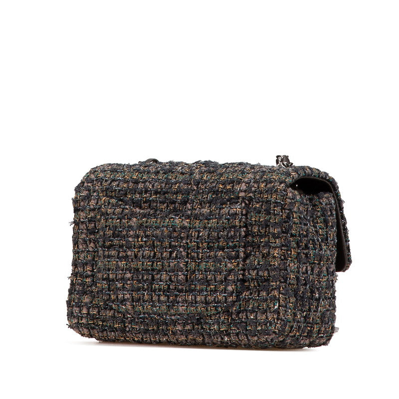 Chanel Mini Matelasse 20 Tweed Leather Shoulder Bag