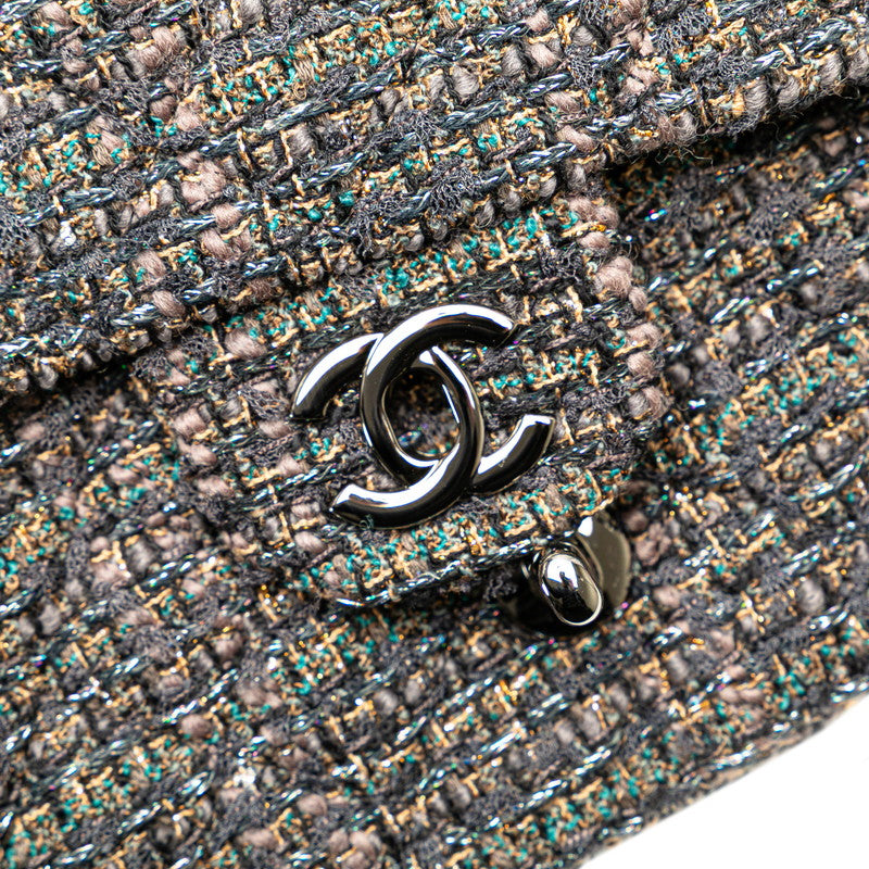 Chanel Mini Matelasse 20 Tweed Leather Shoulder Bag