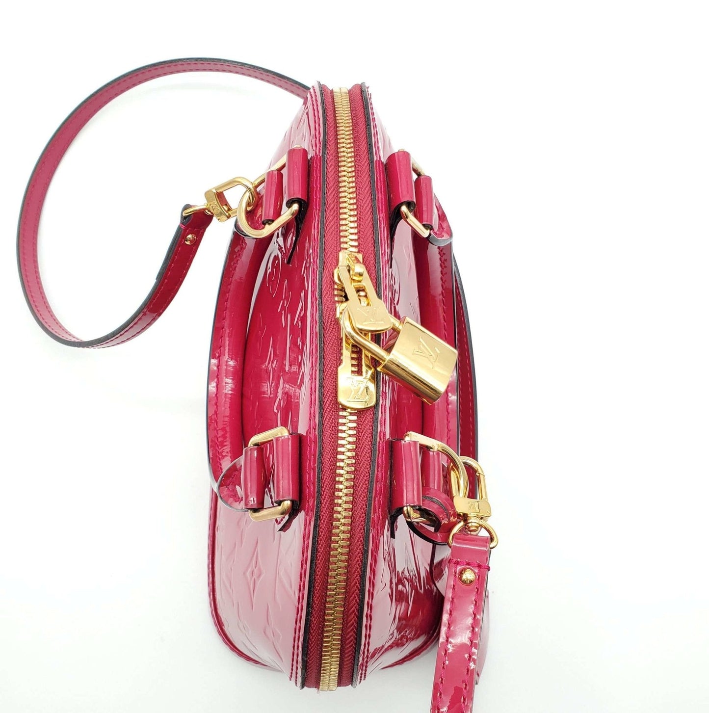 Louis Vuitton Alma BB Vernis Fuchsia Crossbody Bag