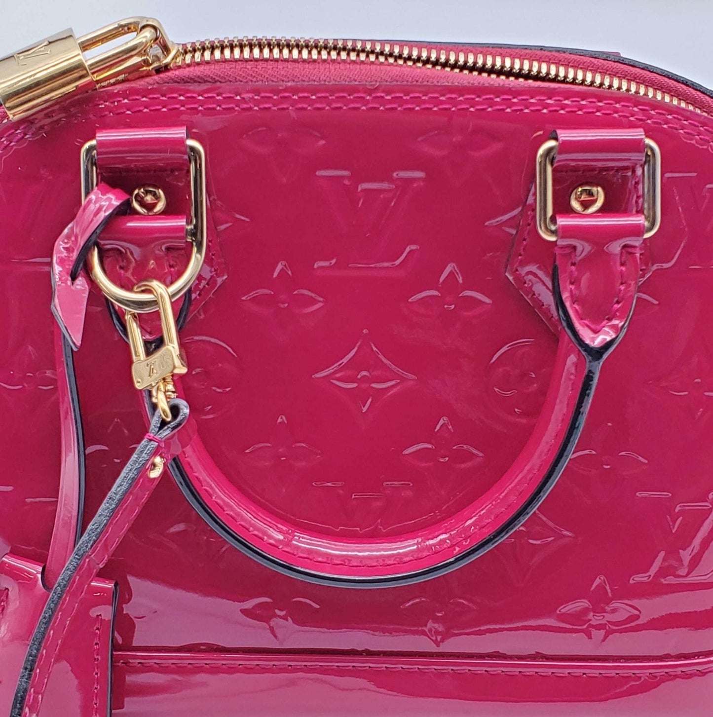 Louis Vuitton Alma BB Vernis Fuchsia Crossbody Bag