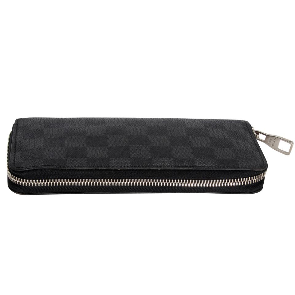 Louis Vuitton Black Damier Graphite Coated Canvas Zip Around Wallet