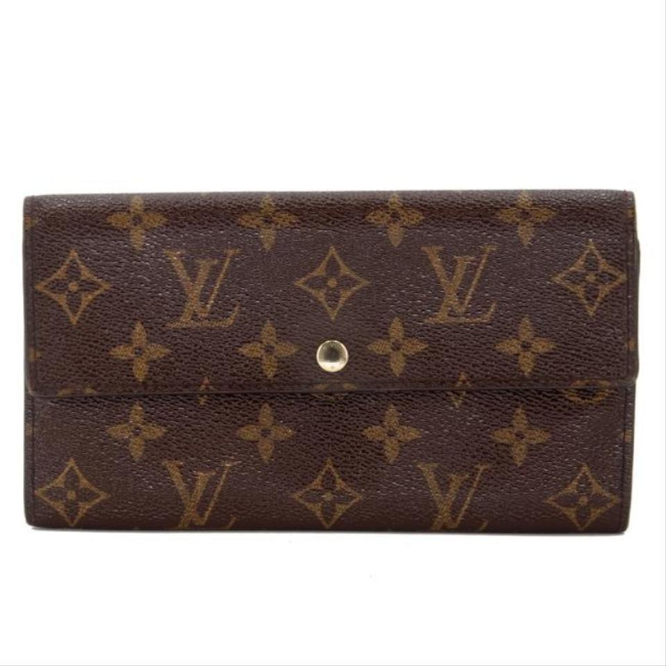 Louis Vuitton Brown Monogram Canvas Sarah Gm Long Trim Wallet