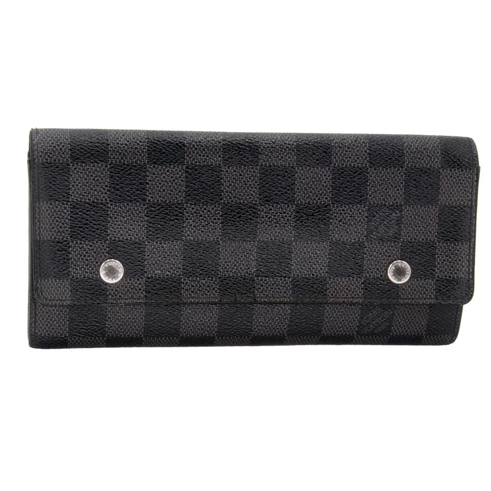 Louis Vuitton Damier Long Gm Graphite Double Snap Portefeuille Wallet LV-W0930P-0383
