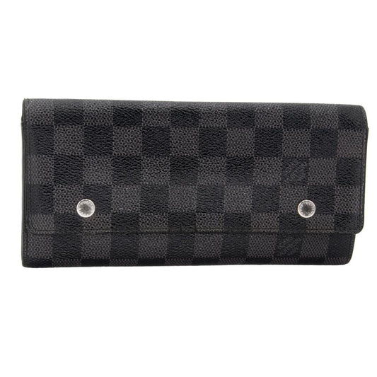 Louis Vuitton Damier Long Gm Graphite Double Snap Portefeuille Wallet LV-W0930P-0383